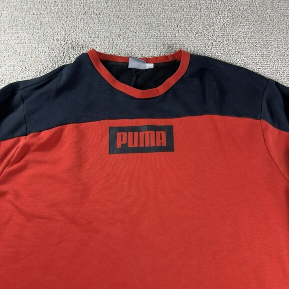 Puma Graphic Print Sweatshirt Red Black Men’s Size XL - Picture 2 of 7